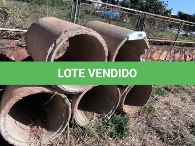 LOTE 108 - 05 MANILHA EM CONCRETO 1METO X70CM (NO ESTADO)