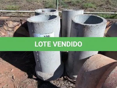 LOTE 106 - 04 MANILHAS EM CONCRETO DE 1 METRO X 40CM (NO ESTADO)
