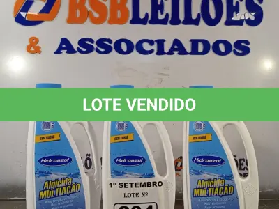 LOTE 204 - 03 LITROS DE HIDRO AZUL SEM COBRE, ALGICIDA MULTI AÇÃO. (NO ESTADO) ATENÇÃO! FAZER A VISITAÇÃO ANTES DE ARREMATAR, NÃO SABEMOS SE FUNCIONA. LEILÃO NÃO TEM GARANTIA E NEM DEVOLUÇÃO, SUJEITO A POSSÍVEIS AVARIAS VISÍVEIS/OCULTAS E/OU AUSÊNCIA DE COMPONENTES.