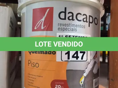 LOTE 147 - 01 BALDE DE CIMENTO QUEIMADO DACAPÓ 20 KG. (NO ESTADO) ATENÇÃO! FAZER A VISITAÇÃO ANTES DE ARREMATAR, NÃO SABEMOS SE FUNCIONA. LEILÃO NÃO TEM GARANTIA E NEM DEVOLUÇÃO, SUJEITO A POSSÍVEIS AVARIAS VISÍVEIS/OCULTAS E/OU AUSÊNCIA DE COMPONENTES.