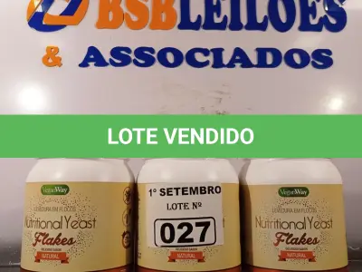 LOTE 027 - 03 POTES DE LEVEDURAS EM FLOCOS 500G SABOR NATURAL. (NO ESTADO) ATENÇÃO! FAZER A VISITAÇÃO ANTES DE ARREMATAR, NÃO SABEMOS SE FUNCIONA. LEILÃO NÃO TEM GARANTIA E NEM DEVOLUÇÃO, SUJEITO A POSSÍVEIS AVARIAS VISÍVEIS/OCULTAS E/OU AUSÊNCIA DE COMPONENTES.