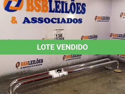 LOTE 138 - 02 BARRAS DE APOIO PARA BANHEIRO. (NO ESTADO) ATENÇÃO! FAZER A VISITAÇÃO ANTES DE ARREMATAR, NÃO SABEMOS SE FUNCIONA. LEILÃO NÃO TEM GARANTIA E NEM DEVOLUÇÃO, SUJEITO A POSSÍVEIS AVARIAS VISÍVEIS/OCULTAS E/OU AUSÊNCIA DE COMPONENTES.