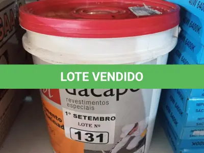LOTE 131 - 01 BALDE DE CIMENTO QUEIMADO DACAPÓ 20 KG. (NO ESTADO) ATENÇÃO! FAZER A VISITAÇÃO ANTES DE ARREMATAR, NÃO SABEMOS SE FUNCIONA. LEILÃO NÃO TEM GARANTIA E NEM DEVOLUÇÃO, SUJEITO A POSSÍVEIS AVARIAS VISÍVEIS/OCULTAS E/OU AUSÊNCIA DE COMPONENTES.