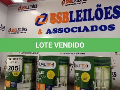 LOTE 205 - 03 GALÕES DE ESMALTE SINTÉTICO QUALITEX 3,6L SENDO 02 NA COR VERDE FOLHA E 01 VERMELHO. (NO ESTADO) ATENÇÃO! FAZER A VISITAÇÃO ANTES DE ARREMATAR, NÃO SABEMOS SE FUNCIONA. LEILÃO NÃO TEM GARANTIA E NEM DEVOLUÇÃO, SUJEITO A POSSÍVEIS AVARIAS VISÍVEIS/OCULTAS E/OU AUSÊNCIA DE COMPONENTES.