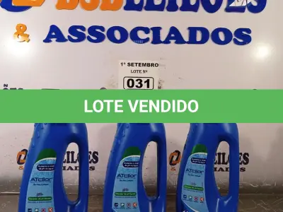 LOTE 031 - 03 LITROS DE ATCLLOR, PH+ ELEVADOR DE PH LIQUIDO PARA TODOS OS TIPOS DE PISCINAS. (NO ESTADO) ATENÇÃO! FAZER A VISITAÇÃO ANTES DE ARREMATAR, NÃO SABEMOS SE FUNCIONA. LEILÃO NÃO TEM GARANTIA E NEM DEVOLUÇÃO, SUJEITO A POSSÍVEIS AVARIAS VISÍVEIS/OCULTAS E/OU AUSÊNCIA DE COMPONENTES.