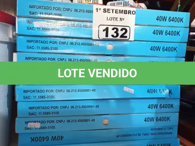 LOTE 132 - 10 LÂMPADAS FLUORESCENTES CIRCULAR 6400K 40W E 10 REATORES 1X40W. (NO ESTADO) ATENÇÃO! FAZER A VISITAÇÃO ANTES DE ARREMATAR, NÃO SABEMOS SE FUNCIONA. LEILÃO NÃO TEM GARANTIA E NEM DEVOLUÇÃO, SUJEITO A POSSÍVEIS AVARIAS VISÍVEIS/OCULTAS E/OU AUSÊNCIA DE COMPONENTES.