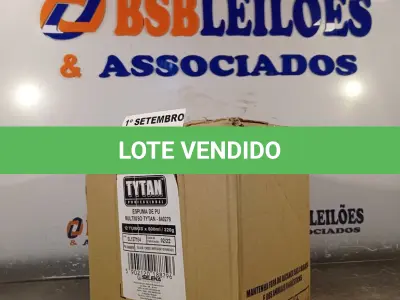 LOTE 220 - 12 TUBOS DE ESPUMA PU MULTIUSO TYTAN. (NO ESTADO) ATENÇÃO! FAZER A VISITAÇÃO ANTES DE ARREMATAR, NÃO SABEMOS SE FUNCIONA. LEILÃO NÃO TEM GARANTIA E NEM DEVOLUÇÃO, SUJEITO A POSSÍVEIS AVARIAS VISÍVEIS/OCULTAS E/OU AUSÊNCIA DE COMPONENTES.