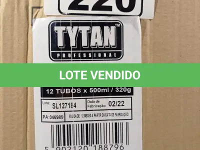 LOTE 220 - 12 TUBOS DE ESPUMA PU MULTIUSO TYTAN. (NO ESTADO) ATENÇÃO! FAZER A VISITAÇÃO ANTES DE ARREMATAR, NÃO SABEMOS SE FUNCIONA. LEILÃO NÃO TEM GARANTIA E NEM DEVOLUÇÃO, SUJEITO A POSSÍVEIS AVARIAS VISÍVEIS/OCULTAS E/OU AUSÊNCIA DE COMPONENTES.