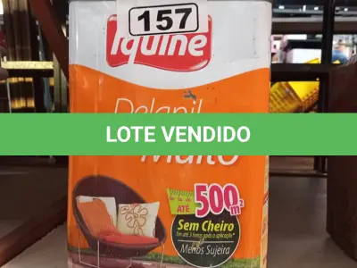 LOTE 157 - 01 LATA DE TINTA IQUINE DELANIL RENDE MUITO INTERIORES/EXTERIORES 18L NA COR CONCRETO. (NO ESTADO) ATENÇÃO! FAZER A VISITAÇÃO ANTES DE ARREMATAR, NÃO SABEMOS SE FUNCIONA. LEILÃO NÃO TEM GARANTIA E NEM DEVOLUÇÃO, SUJEITO A POSSÍVEIS AVARIAS VISÍVEIS/OCULTAS E/OU AUSÊNCIA DE COMPONENTES.