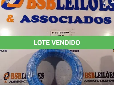LOTE 040 - 01 ROLO DE CABO FLEXÍVEL 100M 4MM NA COR AZUL. (NO ESTADO) ATENÇÃO! FAZER A VISITAÇÃO ANTES DE ARREMATAR, NÃO SABEMOS SE FUNCIONA. LEILÃO NÃO TEM GARANTIA E NEM DEVOLUÇÃO, SUJEITO A POSSÍVEIS AVARIAS VISÍVEIS/OCULTAS E/OU AUSÊNCIA DE COMPONENTES.