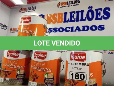 LOTE 180 - 04 LATAS DE ESMALTE SINTÉTICO IQUINE 3,6L SENDO 02 NA COR AZUL DEL REY E 02 NA COR AZUL FRANÇA. (NO ESTADO) ATENÇÃO! FAZER A VISITAÇÃO ANTES DE ARREMATAR, NÃO SABEMOS SE FUNCIONA. LEILÃO NÃO TEM GARANTIA E NEM DEVOLUÇÃO, SUJEITO A POSSÍVEIS AVARIAS VISÍVEIS/OCULTAS E/OU AUSÊNCIA DE COMPONENTES.