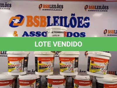 LOTE 173 - 10 QUILOS DE REJUNTAMENTO ACRÍLICO SUPER JUNTA. (NO ESTADO) ATENÇÃO! FAZER A VISITAÇÃO ANTES DE ARREMATAR, NÃO SABEMOS SE FUNCIONA. LEILÃO NÃO TEM GARANTIA E NEM DEVOLUÇÃO, SUJEITO A POSSÍVEIS AVARIAS VISÍVEIS/OCULTAS E/OU AUSÊNCIA DE COMPONENTES.