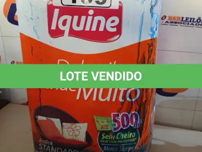 LOTE 199 - 01 LATA DE TINTA IQUINE DELANIL RENDE MUITO INTERIORES/EXTERIORES 18L NA COR CONCRETO. (NO ESTADO) ATENÇÃO! FAZER A VISITAÇÃO ANTES DE ARREMATAR, NÃO SABEMOS SE FUNCIONA. LEILÃO NÃO TEM GARANTIA E NEM DEVOLUÇÃO, SUJEITO A POSSÍVEIS AVARIAS VISÍVEIS/OCULTAS E/OU AUSÊNCIA DE COMPONENTES.