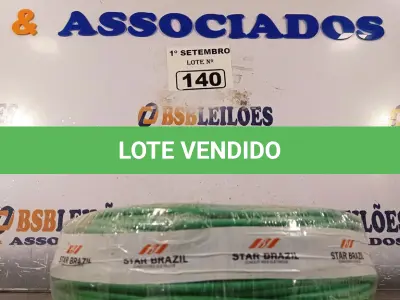 LOTE 140 - 01 ROLO DE CABO FLEXÍVEL 100M 10MM NA COR VERDE. (NO ESTADO) ATENÇÃO! FAZER A VISITAÇÃO ANTES DE ARREMATAR, NÃO SABEMOS SE FUNCIONA. LEILÃO NÃO TEM GARANTIA E NEM DEVOLUÇÃO, SUJEITO A POSSÍVEIS AVARIAS VISÍVEIS/OCULTAS E/OU AUSÊNCIA DE COMPONENTES.