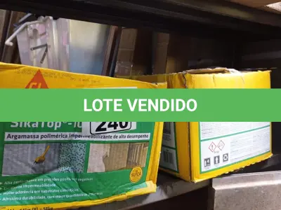 LOTE 240 - 02 CAIXAS COM SIKA TOP 107 CINZA 18KG, ARGAMASSA POLIMÉRICA IMPERMEABILIZANTE DE ALTO DESEMPENHO. (NO ESTADO) ATENÇÃO! FAZER A VISITAÇÃO ANTES DE ARREMATAR, NÃO SABEMOS SE FUNCIONA. LEILÃO NÃO TEM GARANTIA E NEM DEVOLUÇÃO, SUJEITO A POSSÍVEIS AVARIAS VISÍVEIS/OCULTAS E/OU AUSÊNCIA DE COMPONENTES.