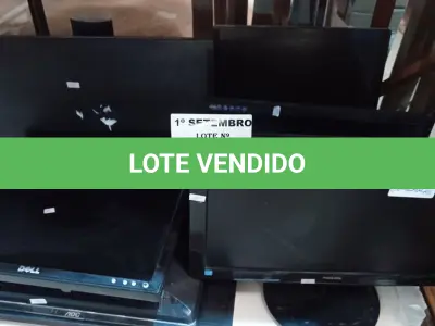 LOTE 159 - 07 MONITORES MARCAS E MODELOS DIVERSOS PARA RETIRADA DE PEÇAS. (NO ESTADO) ATENÇÃO! FAZER A VISITAÇÃO ANTES DE ARREMATAR, NÃO SABEMOS SE FUNCIONA. LEILÃO NÃO TEM GARANTIA E NEM DEVOLUÇÃO, SUJEITO A POSSÍVEIS AVARIAS VISÍVEIS/OCULTAS E/OU AUSÊNCIA DE COMPONENTES.