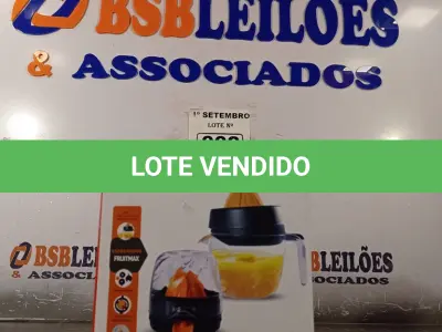 LOTE 002 - 01 ESPREMEDOR FRUITMAX MALLORY 1,20L DE CAPACIDADE 127V. (NO ESTADO) ATENÇÃO! FAZER A VISITAÇÃO ANTES DE ARREMATAR, NÃO SABEMOS SE FUNCIONA. LEILÃO NÃO TEM GARANTIA E NEM DEVOLUÇÃO, SUJEITO A POSSÍVEIS AVARIAS VISÍVEIS/OCULTAS E/OU AUSÊNCIA DE COMPONENTES.