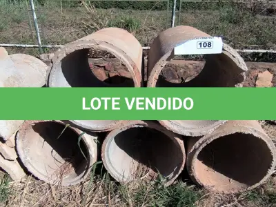 LOTE 108 - 05 MANILHA EM CONCRETO 1METO X70CM (NO ESTADO)