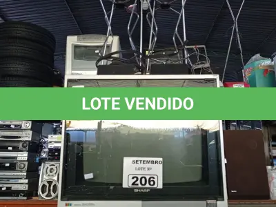 LOTE 206 - 02 TV’S DE TUBO E 02 ANTENAS INTERNAS MARCAS E MODELOS DIVERSOS. (NO ESTADO) ATENÇÃO! FAZER A VISITAÇÃO ANTES DE ARREMATAR, NÃO SABEMOS SE FUNCIONA. LEILÃO NÃO TEM GARANTIA E NEM DEVOLUÇÃO, SUJEITO A POSSÍVEIS AVARIAS VISÍVEIS/OCULTAS E/OU AUSÊNCIA DE COMPONENTES.