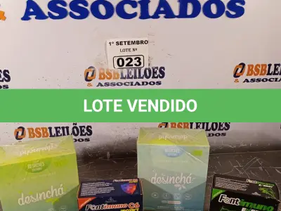 LOTE 023 - 02 CAIXAS DE CHÁ, 01 CAIXA DE FONTIMUNO C6 E 01 CAIXA DE FONTIMUNO ENERGY. (NO ESTADO) ATENÇÃO! FAZER A VISITAÇÃO ANTES DE ARREMATAR, NÃO SABEMOS SE FUNCIONA. LEILÃO NÃO TEM GARANTIA E NEM DEVOLUÇÃO, SUJEITO A POSSÍVEIS AVARIAS VISÍVEIS/OCULTAS E/OU AUSÊNCIA DE COMPONENTES.
