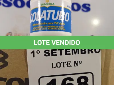 LOTE 168 - 03 CAIXAS COM COLA TUBO ST 175G COM 15 FRASCOS CADA. (NO ESTADO) ATENÇÃO! FAZER A VISITAÇÃO ANTES DE ARREMATAR, NÃO SABEMOS SE FUNCIONA. LEILÃO NÃO TEM GARANTIA E NEM DEVOLUÇÃO, SUJEITO A POSSÍVEIS AVARIAS VISÍVEIS/OCULTAS E/OU AUSÊNCIA DE COMPONENTES.