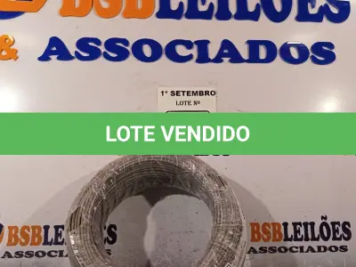 LOTE 020 - 01 ROLO DE CABO FLEXÍVEL 100M 2,5MM NA COR CINZA. (NO ESTADO) ATENÇÃO! FAZER A VISITAÇÃO ANTES DE ARREMATAR, NÃO SABEMOS SE FUNCIONA. LEILÃO NÃO TEM GARANTIA E NEM DEVOLUÇÃO, SUJEITO A POSSÍVEIS AVARIAS VISÍVEIS/OCULTAS E/OU AUSÊNCIA DE COMPONENTES.
