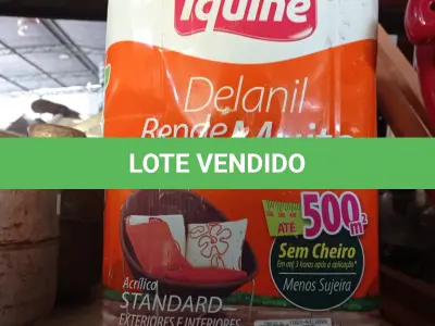 LOTE 122 - 01 LATA DE TINTA IQUINE 18L. (NO ESTADO) ATENÇÃO! FAZER A VISITAÇÃO ANTES DE ARREMATAR, NÃO SABEMOS SE FUNCIONA. LEILÃO NÃO TEM GARANTIA E NEM DEVOLUÇÃO, SUJEITO A POSSÍVEIS AVARIAS VISÍVEIS/OCULTAS E/OU AUSÊNCIA DE COMPONENTES.