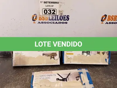 LOTE 032 - 03 SUPORTES PARA TV ARTICULADO 10-56” 25/142CM COM AVARIAS. (NO ESTADO) ATENÇÃO! FAZER A VISITAÇÃO ANTES DE ARREMATAR, NÃO SABEMOS SE FUNCIONA. LEILÃO NÃO TEM GARANTIA E NEM DEVOLUÇÃO, SUJEITO A POSSÍVEIS AVARIAS VISÍVEIS/OCULTAS E/OU AUSÊNCIA DE COMPONENTES.
