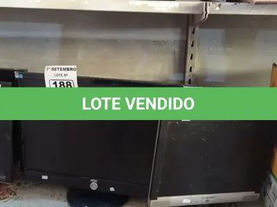 LOTE 188 - 06 MONITORES MARCAS E MODELOS DIVERSOS PARA RETIRADA DE PEÇAS. (NO ESTADO) ATENÇÃO! FAZER A VISITAÇÃO ANTES DE ARREMATAR, NÃO SABEMOS SE FUNCIONA. LEILÃO NÃO TEM GARANTIA E NEM DEVOLUÇÃO, SUJEITO A POSSÍVEIS AVARIAS VISÍVEIS/OCULTAS E/OU AUSÊNCIA DE COMPONENTES.