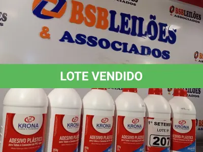 LOTE 207 - 06 TUBOS DE ADESIVO PLÁSTICO PARA TUBOS E CONEXÕES DE PVC RÍGIDO LINHA ÁGUA FRIA 850G. (NO ESTADO) ATENÇÃO! FAZER A VISITAÇÃO ANTES DE ARREMATAR, NÃO SABEMOS SE FUNCIONA. LEILÃO NÃO TEM GARANTIA E NEM DEVOLUÇÃO, SUJEITO A POSSÍVEIS AVARIAS VISÍVEIS/OCULTAS E/OU AUSÊNCIA DE COMPONENTES.