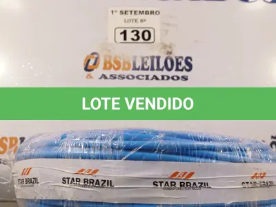 LOTE 130 - 01 ROLO DE CABO FLEXÍVEL 100M 10MM NA COR AZUL. (NO ESTADO) ATENÇÃO! FAZER A VISITAÇÃO ANTES DE ARREMATAR, NÃO SABEMOS SE FUNCIONA. LEILÃO NÃO TEM GARANTIA E NEM DEVOLUÇÃO, SUJEITO A POSSÍVEIS AVARIAS VISÍVEIS/OCULTAS E/OU AUSÊNCIA DE COMPONENTES.