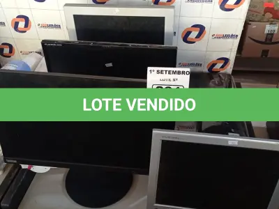 LOTE 201 - 06 MONITORES MARCAS E MODELOS DIVERSOS PARA RETIRADA DE PEÇAS. (NO ESTADO) ATENÇÃO! FAZER A VISITAÇÃO ANTES DE ARREMATAR, NÃO SABEMOS SE FUNCIONA. LEILÃO NÃO TEM GARANTIA E NEM DEVOLUÇÃO, SUJEITO A POSSÍVEIS AVARIAS VISÍVEIS/OCULTAS E/OU AUSÊNCIA DE COMPONENTES.