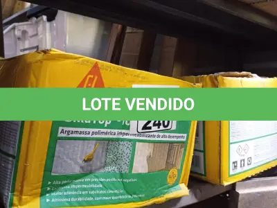 LOTE 240 - 02 CAIXAS COM SIKA TOP 107 CINZA 18KG, ARGAMASSA POLIMÉRICA IMPERMEABILIZANTE DE ALTO DESEMPENHO. (NO ESTADO) ATENÇÃO! FAZER A VISITAÇÃO ANTES DE ARREMATAR, NÃO SABEMOS SE FUNCIONA. LEILÃO NÃO TEM GARANTIA E NEM DEVOLUÇÃO, SUJEITO A POSSÍVEIS AVARIAS VISÍVEIS/OCULTAS E/OU AUSÊNCIA DE COMPONENTES.