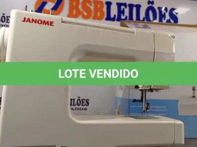 LOTE 349 - 01 MÁQUINA DE COSTURA JANOME 220V. (NO ESTADO) ATENÇÃO! FAZER A VISITAÇÃO ANTES DE ARREMATAR, NÃO SABEMOS SE FUNCIONA. LEILÃO NÃO TEM GARANTIA E NEM DEVOLUÇÃO, SUJEITO A POSSÍVEIS AVARIAS VISÍVEIS/OCULTAS E/OU AUSÊNCIA DE COMPONENTES.