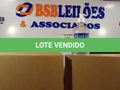 LOTE 462 - 02 CAIXAS COM FRASCOS DE ÁLCOOL EM GEL 70% COM 12 UNIDADES DE 440G CADA. (NO ESTADO) ATENÇÃO! FAZER A VISITAÇÃO ANTES DE ARREMATAR, NÃO SABEMOS SE FUNCIONA. LEILÃO NÃO TEM GARANTIA E NEM DEVOLUÇÃO, SUJEITO A POSSÍVEIS AVARIAS VISÍVEIS/OCULTAS E/OU AUSÊNCIA DE COMPONENTES.