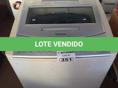 LOTE 351 - 01 MÁQUINA DE LAVAR ROUPAS MARCA PANASONIC CAPACIDADE 14KG 220V. (NO ESTADO) ATENÇÃO! FAZER A VISITAÇÃO ANTES DE ARREMATAR, NÃO SABEMOS SE FUNCIONA. LEILÃO NÃO TEM GARANTIA E NEM DEVOLUÇÃO, SUJEITO A POSSÍVEIS AVARIAS VISÍVEIS/OCULTAS E/OU AUSÊNCIA DE COMPONENTES.