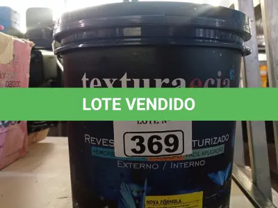 LOTE 369 - 01 BALDE DE REVESTIMENTO TEXTURIZADO HIDRO-REPELENTE ANTIMOFO COR BRANCO BASE 25KG. (NO ESTADO) ATENÇÃO! FAZER A VISITAÇÃO ANTES DE ARREMATAR, NÃO SABEMOS SE FUNCIONA. LEILÃO NÃO TEM GARANTIA E NEM DEVOLUÇÃO, SUJEITO A POSSÍVEIS AVARIAS VISÍVEIS/OCULTAS E/OU AUSÊNCIA DE COMPONENTES.