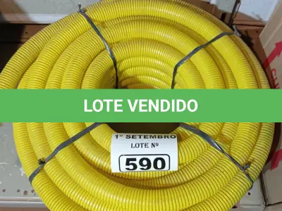 LOTE 590 - 01 ROLO DE MANGUEIRA CORRUGADA. (NO ESTADO) ATENÇÃO! FAZER A VISITAÇÃO ANTES DE ARREMATAR, NÃO SABEMOS SE FUNCIONA. LEILÃO NÃO TEM GARANTIA E NEM DEVOLUÇÃO, SUJEITO A POSSÍVEIS AVARIAS VISÍVEIS/OCULTAS E/OU AUSÊNCIA DE COMPONENTES.