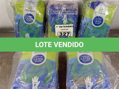 LOTE 327 - 05 PACOTES DE LUVAS DE LÁTEX SILVER TAMANHO “P”. (NO ESTADO) ATENÇÃO! FAZER A VISITAÇÃO ANTES DE ARREMATAR, NÃO SABEMOS SE FUNCIONA. LEILÃO NÃO TEM GARANTIA E NEM DEVOLUÇÃO, SUJEITO A POSSÍVEIS AVARIAS VISÍVEIS/OCULTAS E/OU AUSÊNCIA DE COMPONENTES.