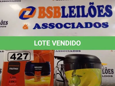 LOTE 427 - 01 ESPREMEDOR FRUITMAX MALLORY 1,20L DE CAPACIDADE 127V. (NO ESTADO) ATENÇÃO! FAZER A VISITAÇÃO ANTES DE ARREMATAR, NÃO SABEMOS SE FUNCIONA. LEILÃO NÃO TEM GARANTIA E NEM DEVOLUÇÃO, SUJEITO A POSSÍVEIS AVARIAS VISÍVEIS/OCULTAS E/OU AUSÊNCIA DE COMPONENTES.