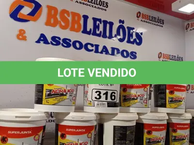 LOTE 316 - 10 QUILOS DE REJUNTAMENTO ACRÍLICO SUPER JUNTA. (NO ESTADO) ATENÇÃO! FAZER A VISITAÇÃO ANTES DE ARREMATAR, NÃO SABEMOS SE FUNCIONA. LEILÃO NÃO TEM GARANTIA E NEM DEVOLUÇÃO, SUJEITO A POSSÍVEIS AVARIAS VISÍVEIS/OCULTAS E/OU AUSÊNCIA DE COMPONENTES.