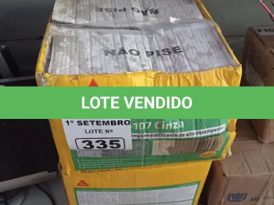 LOTE 335 - 02 CAIXAS COM SIKA TOP 107 CINZA 18KG, ARGAMASSA POLIMÉRICA IMPERMEABILIZANTE DE ALTO DESEMPENHO. (NO ESTADO) ATENÇÃO! FAZER A VISITAÇÃO ANTES DE ARREMATAR, NÃO SABEMOS SE FUNCIONA. LEILÃO NÃO TEM GARANTIA E NEM DEVOLUÇÃO, SUJEITO A POSSÍVEIS AVARIAS VISÍVEIS/OCULTAS E/OU AUSÊNCIA DE COMPONENTES.