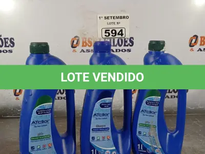 LOTE 594 - 03 LITROS DE ATCLLOR, PH+ ELEVADOR DE PH LÍQUIDO PARA TODOS OS TIPOS DE PISCINAS. (NO ESTADO) ATENÇÃO! FAZER A VISITAÇÃO ANTES DE ARREMATAR, NÃO SABEMOS SE FUNCIONA. LEILÃO NÃO TEM GARANTIA E NEM DEVOLUÇÃO, SUJEITO A POSSÍVEIS AVARIAS VISÍVEIS/OCULTAS E/OU AUSÊNCIA DE COMPONENTES.