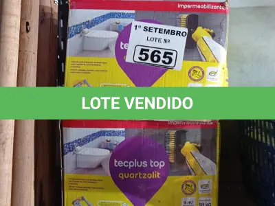 LOTE 565 - 02 CAIXAS DE ARGAMASSA POLIMÉRICA TECPLUS TOP QUARTZOLIT 18KG. (NO ESTADO) ATENÇÃO! FAZER A VISITAÇÃO ANTES DE ARREMATAR, NÃO SABEMOS SE FUNCIONA. LEILÃO NÃO TEM GARANTIA E NEM DEVOLUÇÃO, SUJEITO A POSSÍVEIS AVARIAS VISÍVEIS/OCULTAS E/OU AUSÊNCIA DE COMPONENTES.