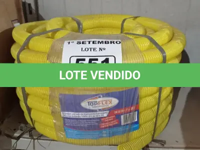 LOTE 551 - 01 ROLO DE MANGUEIRA CORRUGADA 32X25. (NO ESTADO) ATENÇÃO! FAZER A VISITAÇÃO ANTES DE ARREMATAR, NÃO SABEMOS SE FUNCIONA. LEILÃO NÃO TEM GARANTIA E NEM DEVOLUÇÃO, SUJEITO A POSSÍVEIS AVARIAS VISÍVEIS/OCULTAS E/OU AUSÊNCIA DE COMPONENTES.