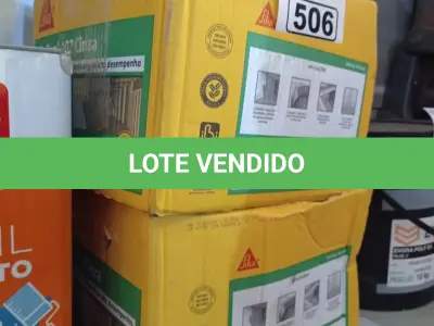 LOTE 506 - 02 CAIXAS COM SIKA TOP 107 CINZA 18KG, ARGAMASSA POLIMÉRICA IMPERMEABILIZANTE DE ALTO DESEMPENHO. (NO ESTADO) ATENÇÃO! FAZER A VISITAÇÃO ANTES DE ARREMATAR, NÃO SABEMOS SE FUNCIONA. LEILÃO NÃO TEM GARANTIA E NEM DEVOLUÇÃO, SUJEITO A POSSÍVEIS AVARIAS VISÍVEIS/OCULTAS E/OU AUSÊNCIA DE COMPONENTES.