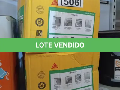 LOTE 506 - 02 CAIXAS COM SIKA TOP 107 CINZA 18KG, ARGAMASSA POLIMÉRICA IMPERMEABILIZANTE DE ALTO DESEMPENHO. (NO ESTADO) ATENÇÃO! FAZER A VISITAÇÃO ANTES DE ARREMATAR, NÃO SABEMOS SE FUNCIONA. LEILÃO NÃO TEM GARANTIA E NEM DEVOLUÇÃO, SUJEITO A POSSÍVEIS AVARIAS VISÍVEIS/OCULTAS E/OU AUSÊNCIA DE COMPONENTES.
