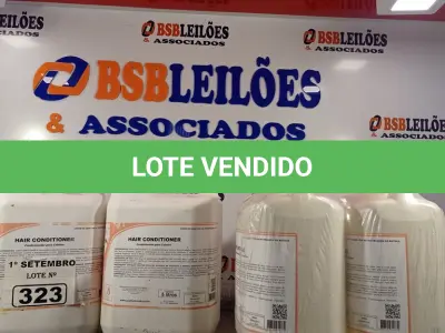 LOTE 323 - 10 LITROS DE ESPUMA HIGIENIZADORA PARA ANTISSEPSIA INSTANTÂNEA DAS MÃOS E 10 LITROS DE CONDICIONADOR PARA CABELOS. (NO ESTADO) ATENÇÃO! FAZER A VISITAÇÃO ANTES DE ARREMATAR, NÃO SABEMOS SE FUNCIONA. LEILÃO NÃO TEM GARANTIA E NEM DEVOLUÇÃO, SUJEITO A POSSÍVEIS AVARIAS VISÍVEIS/OCULTAS E/OU AUSÊNCIA DE COMPONENTES.