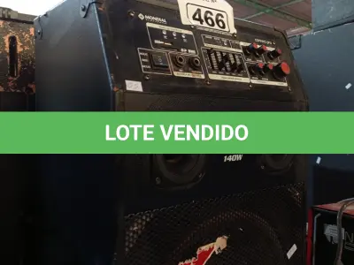 LOTE 466 - 01 CAIXA DE SOM AMPLIFICADA MONDIAL. (NO ESTADO) ATENÇÃO! FAZER A VISITAÇÃO ANTES DE ARREMATAR, NÃO SABEMOS SE FUNCIONA. LEILÃO NÃO TEM GARANTIA E NEM DEVOLUÇÃO, SUJEITO A POSSÍVEIS AVARIAS VISÍVEIS/OCULTAS E/OU AUSÊNCIA DE COMPONENTES.