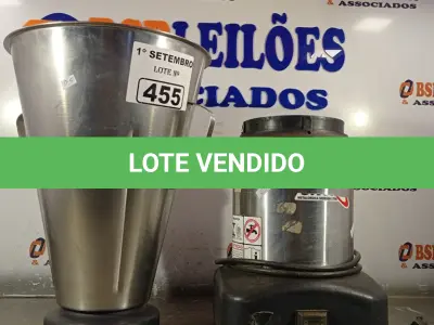 LOTE 455 - 01 LIQUIDIFICADOR INDUSTRIAL. (NO ESTADO) ATENÇÃO! FAZER A VISITAÇÃO ANTES DE ARREMATAR, NÃO SABEMOS SE FUNCIONA. LEILÃO NÃO TEM GARANTIA E NEM DEVOLUÇÃO, SUJEITO A POSSÍVEIS AVARIAS VISÍVEIS/OCULTAS E/OU AUSÊNCIA DE COMPONENTES.